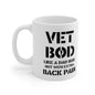 Vet Bod Coffee Mug | Like A Dad Bob But With Extra Back Pain Military Veteran Gift | Gift For Dad | Patriotic Fathers Day Drink Funny Mug |Ceramic Mug 11oz