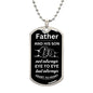 Dog Tags | Father and Son Heart To Heart White