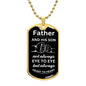 Dog Tags | Father and Son Heart To Heart White