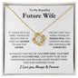 To My Future Wife | Love Knot Necklace (White & Gold Variations)