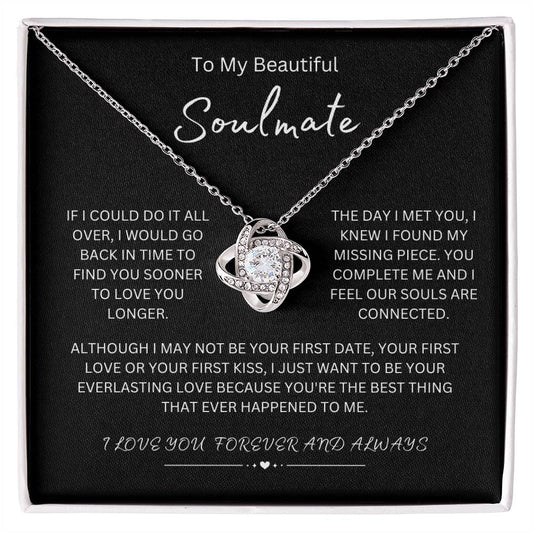To My Soulmate | Love Knot Necklace (Yellow & White Gold Variants)