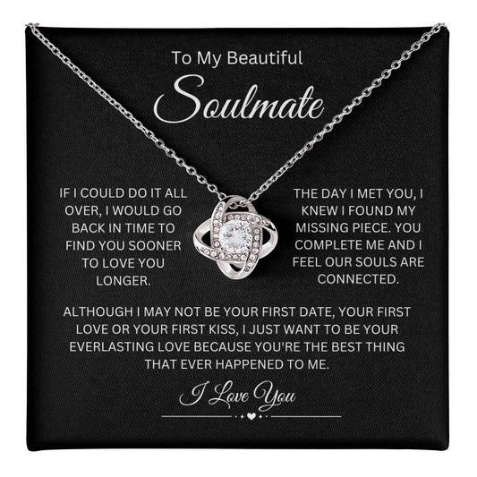 To My Soulmate | Love Knot Necklace (Yellow & White Gold Variants)