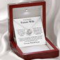 To My Future Wife | Love Knot Necklace (White & Gold Variations)